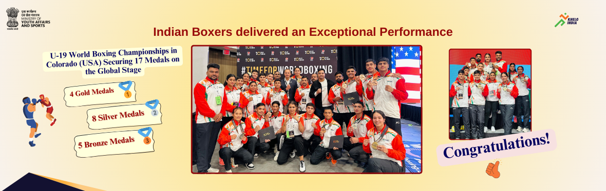 Immense Pride as India’s Young Boxers Shine at U-19 World Championships in Colorado (USA), Winning 17 Medals!